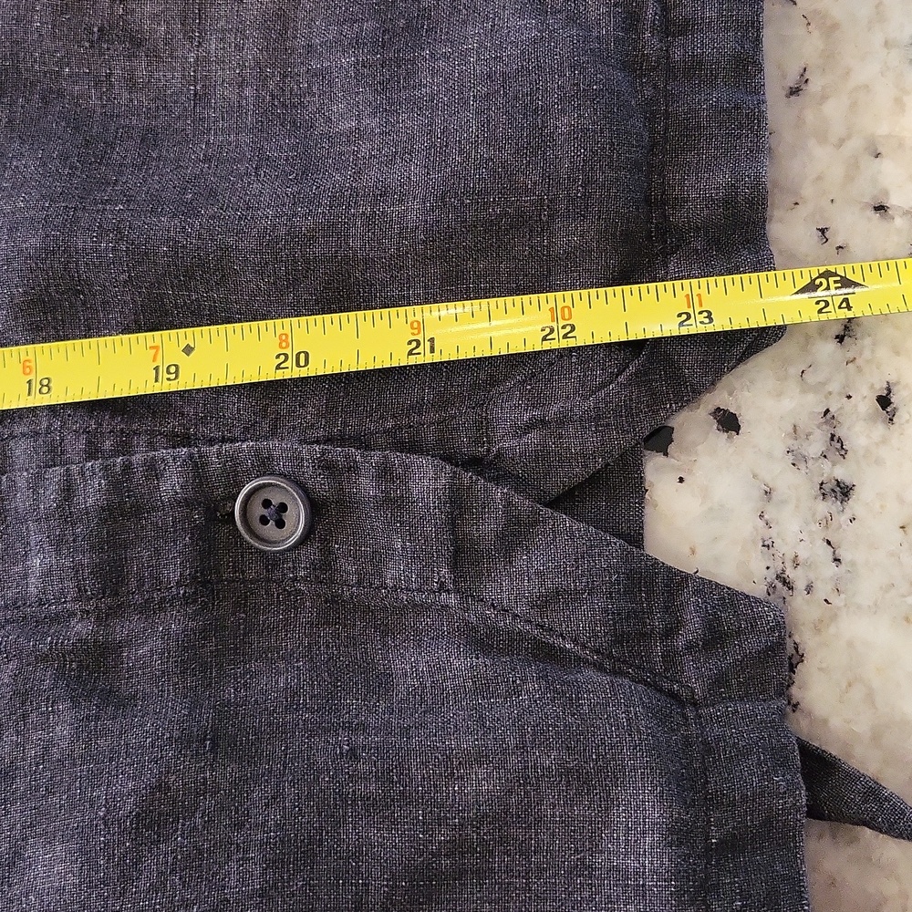 Eileen Fisher Charcoal Linen Vest and Pants Set - Picture 14 of 14